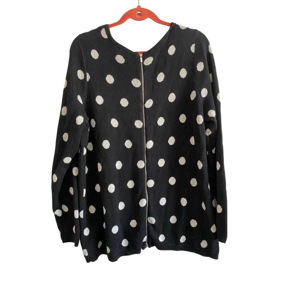 Lane Bryant Black Polka dot sweater